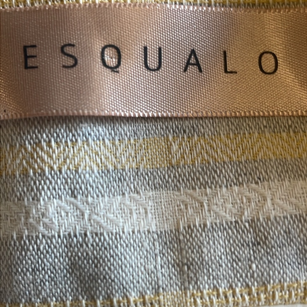 EsQualo 8 Boho Fringe Jacket Yellow Blue Euro Chic Spring Blazer - Picture 7 of 8